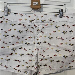 Women- umbrellas White Patterned Shorts